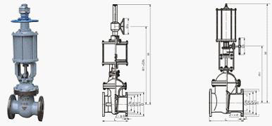 氣動閘閥結(jié)構(gòu)圖 氣動閘閥結(jié)構(gòu)圖