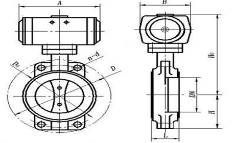 氣動(dòng)高真空蝶閥結(jié)構(gòu)圖 氣動(dòng)高真空蝶閥結(jié)構(gòu)圖